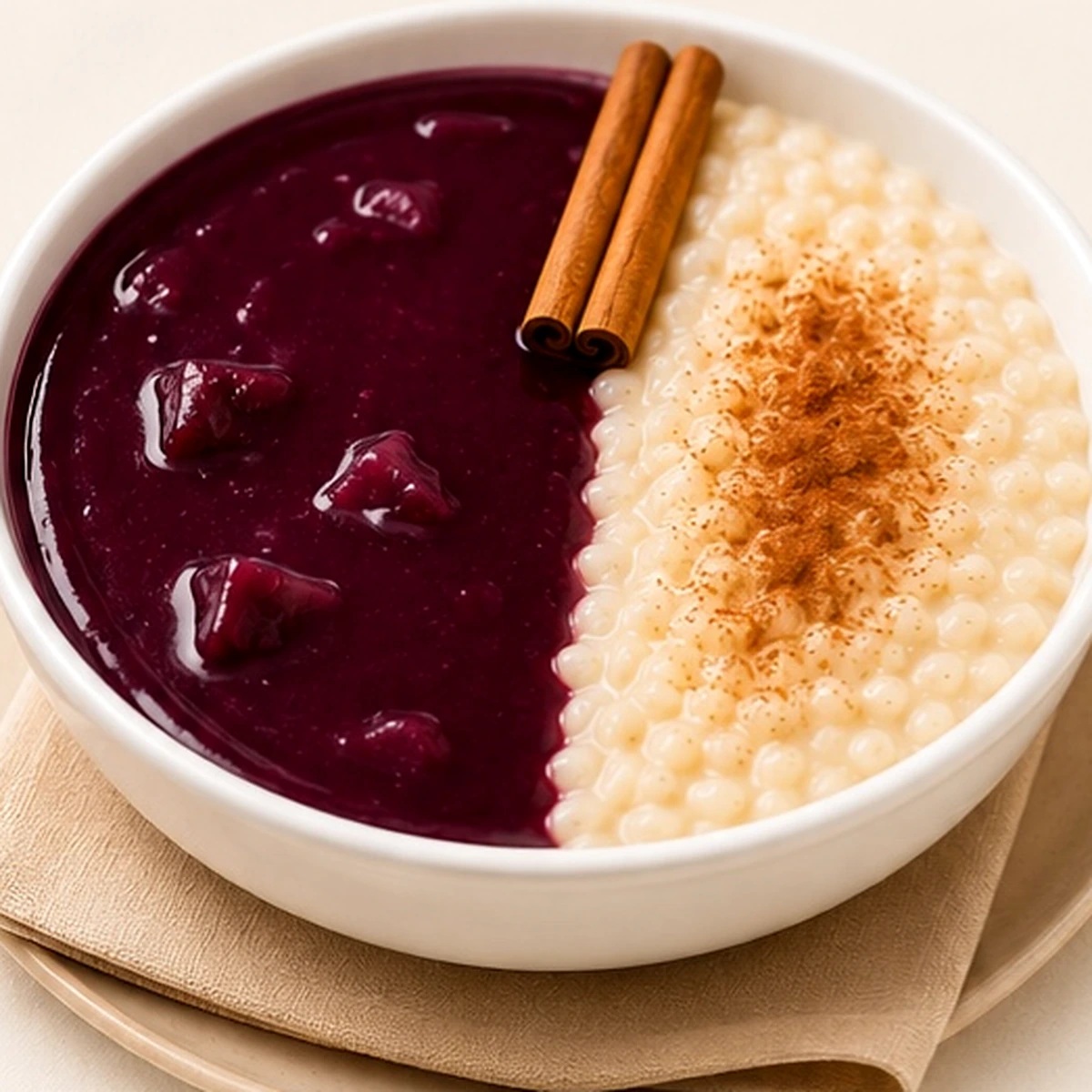 Arroz con Leche y Mazamorra Morada